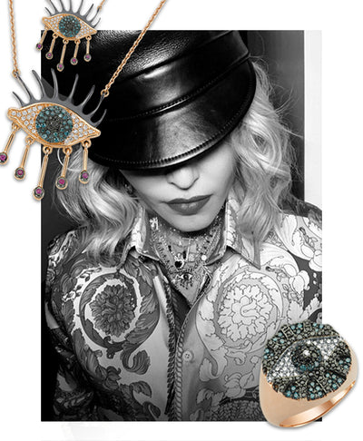 Madonna Shines with her Eye Light Ring