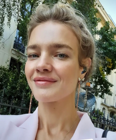 Natalia Vodianova Shines in Queen Bee Earrings